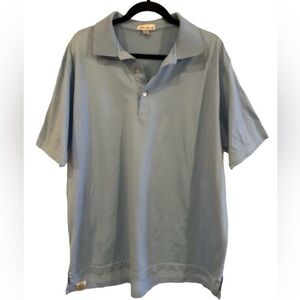 Peter Millar short sleeve light blue men's polo size XXL